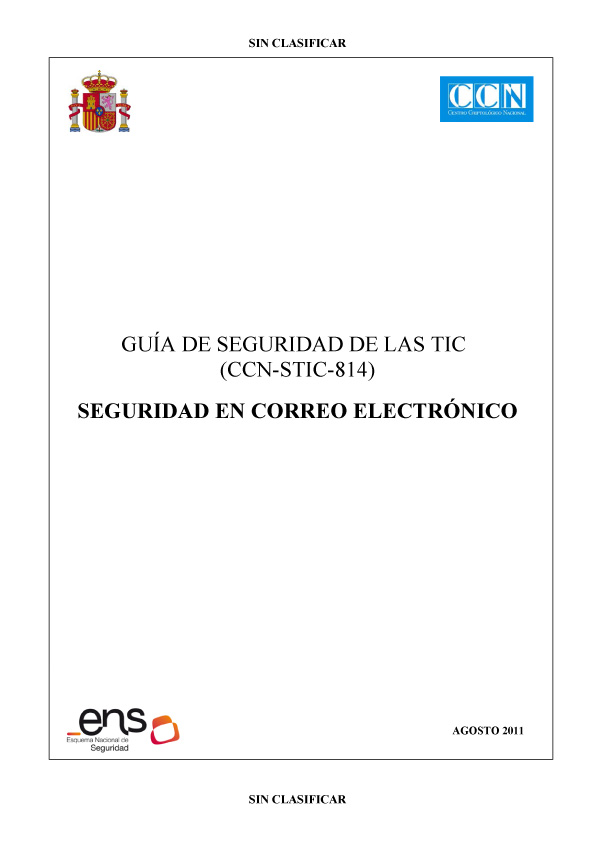 CCN-STIC-814 Seguretat en servei de correu