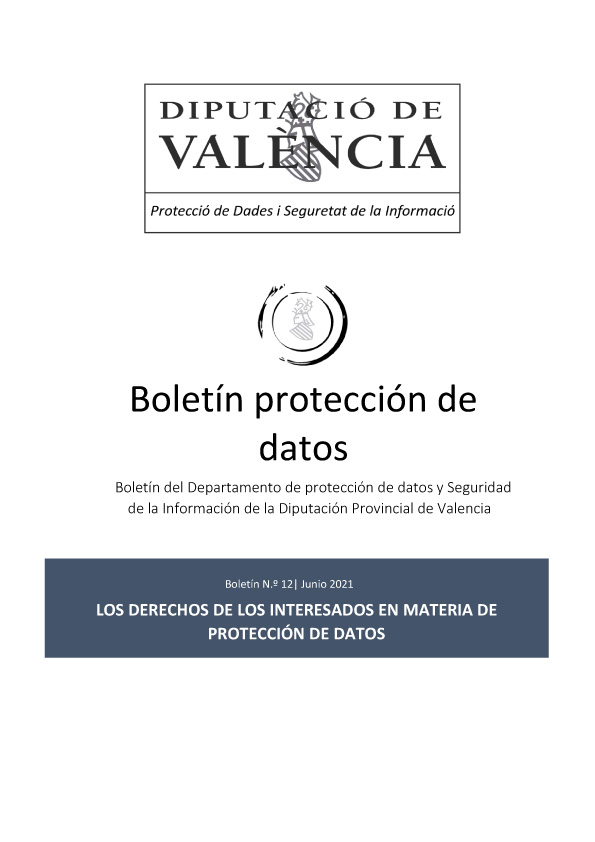 Boletín nº 12 – Los derechos de los interesados en materia de protección de datos