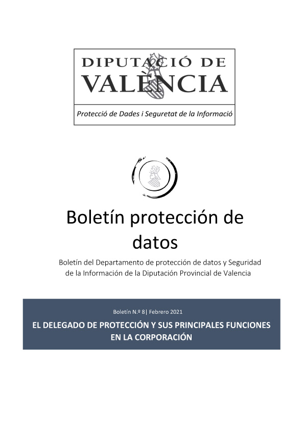 Boletín nº 8 – El delegado de protección y sus principales funciones en la Corporación
