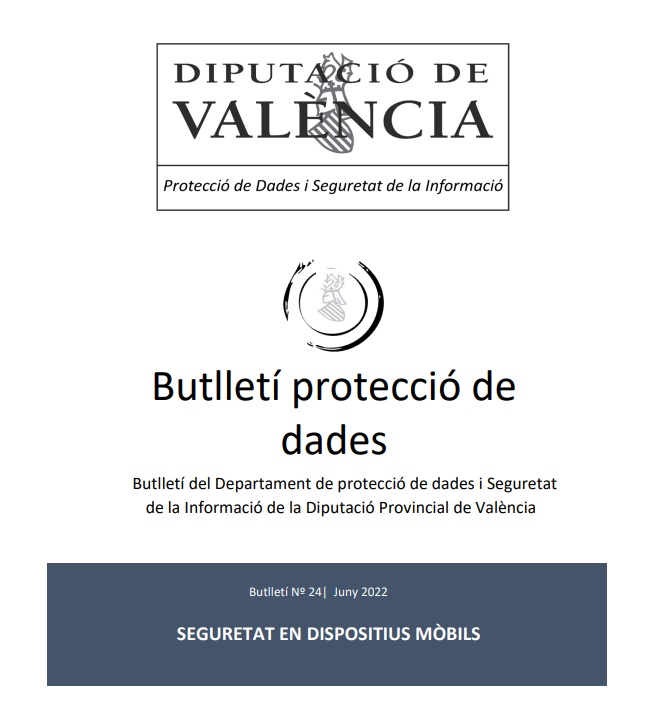 Butlletí núm. 24 – Seguretat en dispositius mòbils