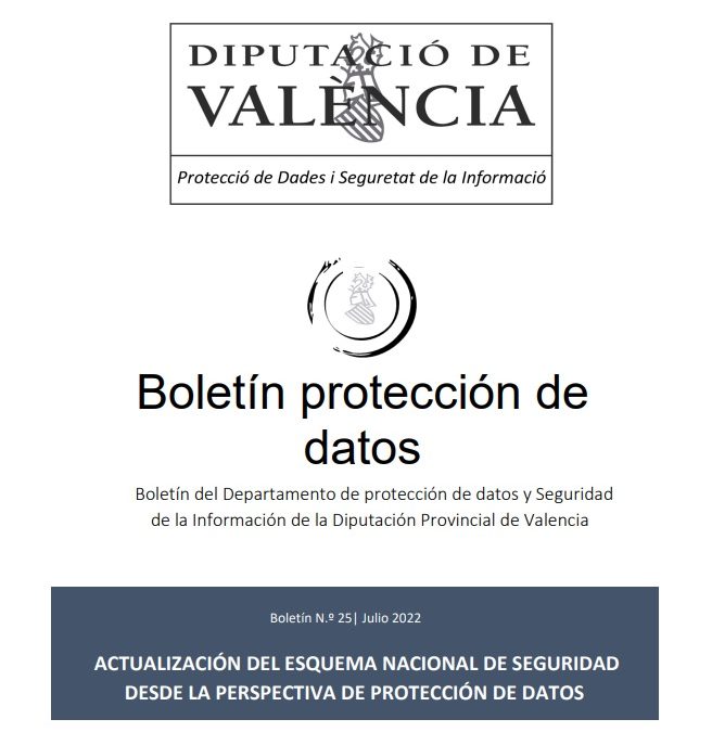 Boletín nº 25 – Actualización esquema nacional seguridad