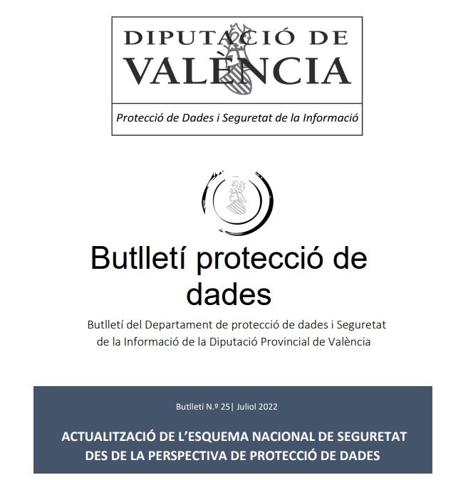 Butlletí núm. 25 – Actualització esquema nacional seguretat
