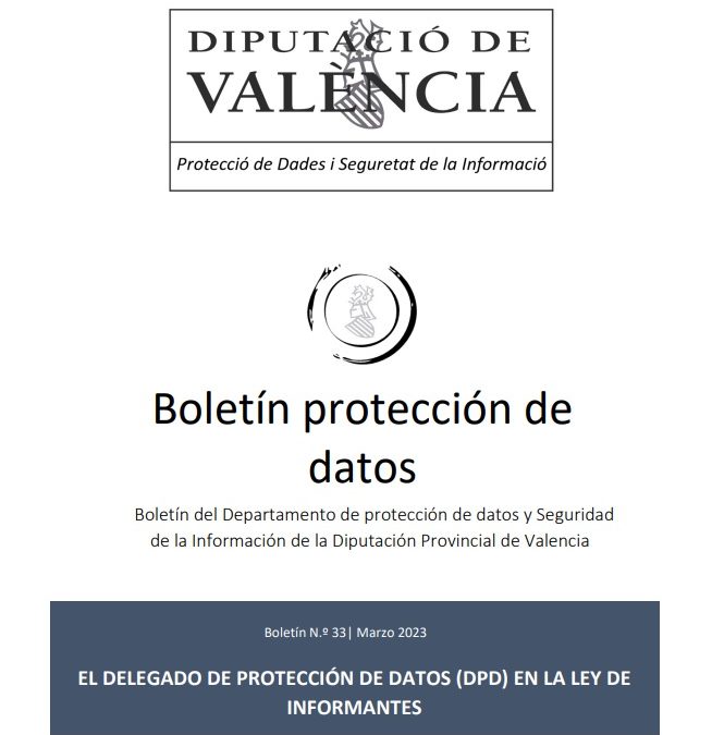 Boletín nº 33 – El DPD en la ley de informantes