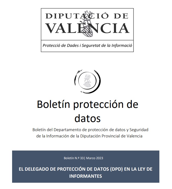 Boletín nº 33 – El DPD en la ley de informantes