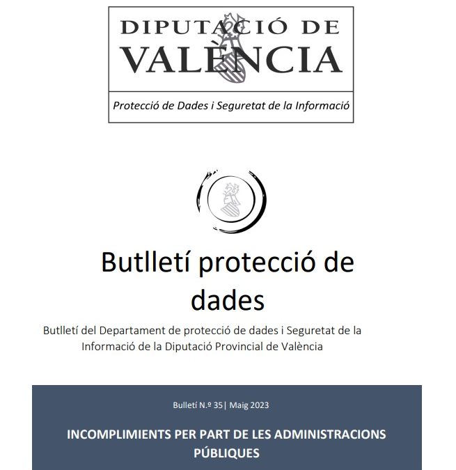 Butlletí núm. 35 – Incompliment per part de les administracions públiques