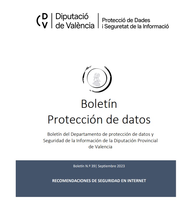 Boletín nº 39 – Recomendaciones de seguridad en internet