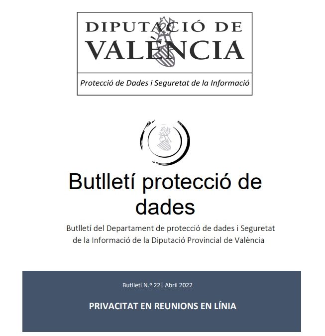 Butlletí núm. 22 – Privacitat en reunions en línia