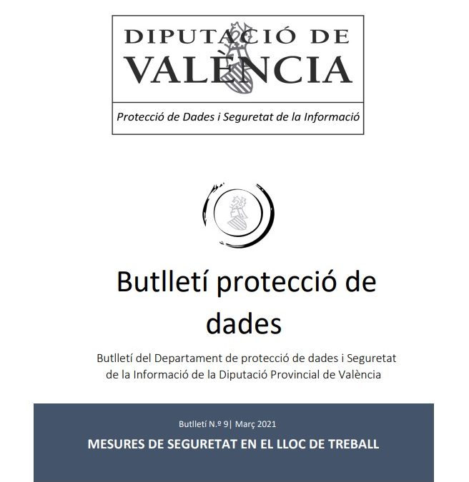 Butlletí núm. 9 – Mesures de seguretat en el lloc de treball