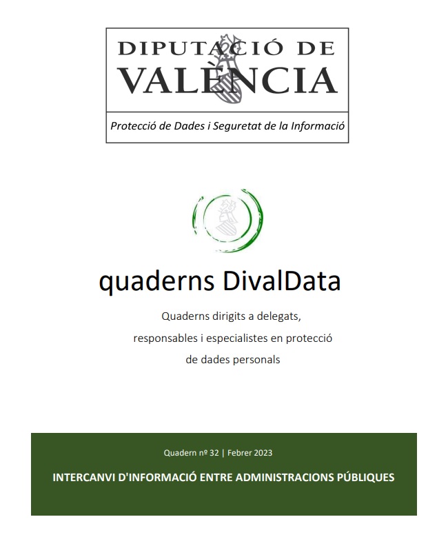 Quadern núm. 32 – Intercanvi d’informació entre administracions públiques