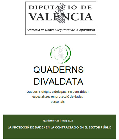 Quadern núm. 23 – La protecció de dades en la contractació en el sector públic