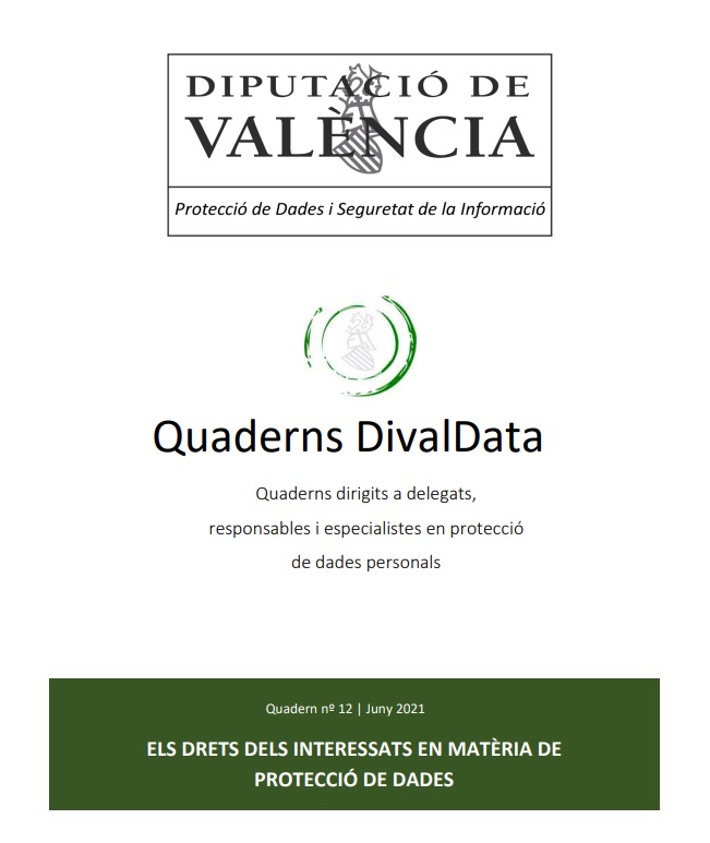 Quadern nº 12 – Els drets dels interessats en matèria de Protecció de Dades
