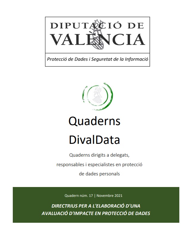 Quadern nº 17 – Directrius per a l’elaboració d’una avaluació de l’impacte en Protecció de Dades