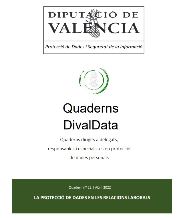 Quadern nº 22 – La protecció de dades en les relacions laborals