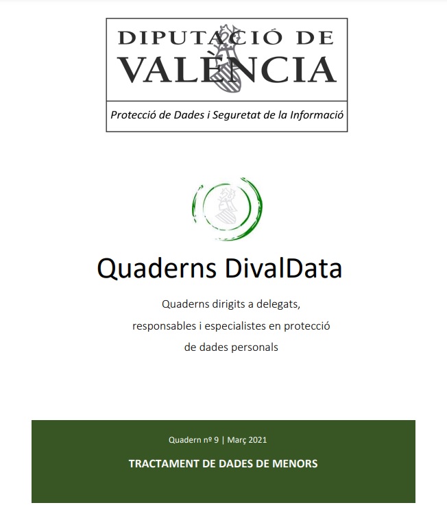 Quadern nº 9 – Tractament de Dades de Menors